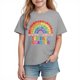 thumbnail image 1 of Camiseta Gráfica de la Temporada de la Escuela de las Niñas de los Niños de Manga Corta, Linda Impresión de la Camiseta Casual para los Niños 3-10 Años de Uso Diario, 1 of 9