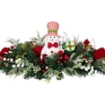 thumbnail image 6 of Northlight Candy Cane Snowman and Ornaments Christmas Swag - 37.5" - Unlit, 6 of 8
