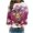Pink, variant on SRZYMJ Christmas Sweaters Ladies Casual Cool Santa Printed Round Neck Long Sleeved Lightweight Hoodie Top