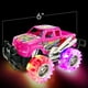 thumbnail image 3 of Toy Monster Truck ArtCreativity rosa/verde con neumáticos LED de 6 pulgadas, 3 of 7