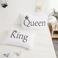 thumbnail image 5 of Move Over Couple Pillowcases Queen White Black Pillow Cover Letters Patter Microfiber Pillow Case 2 Pack, 5 of 9