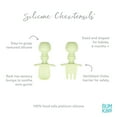 thumbnail image 6 of Bumkins Baby Feeding Chewtensils, Training Fork and Spoon Set, Utensils Ages 6 Mos+ Sage, 6 of 7