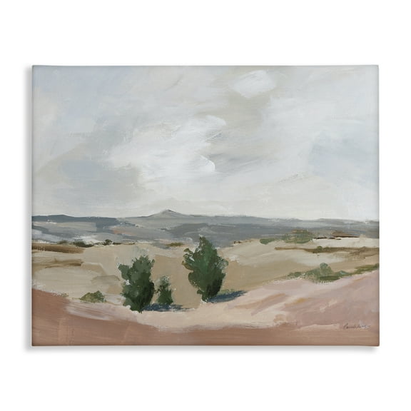 Stupell Industries Vast Desert Mountains Landscape Painting Gallery Wrapped Canvas Art Print Wall Art, 20 x 16