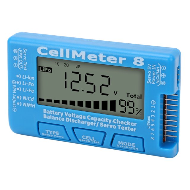 Comprobador digital de capacidad de batería Bling Bling detector de batería