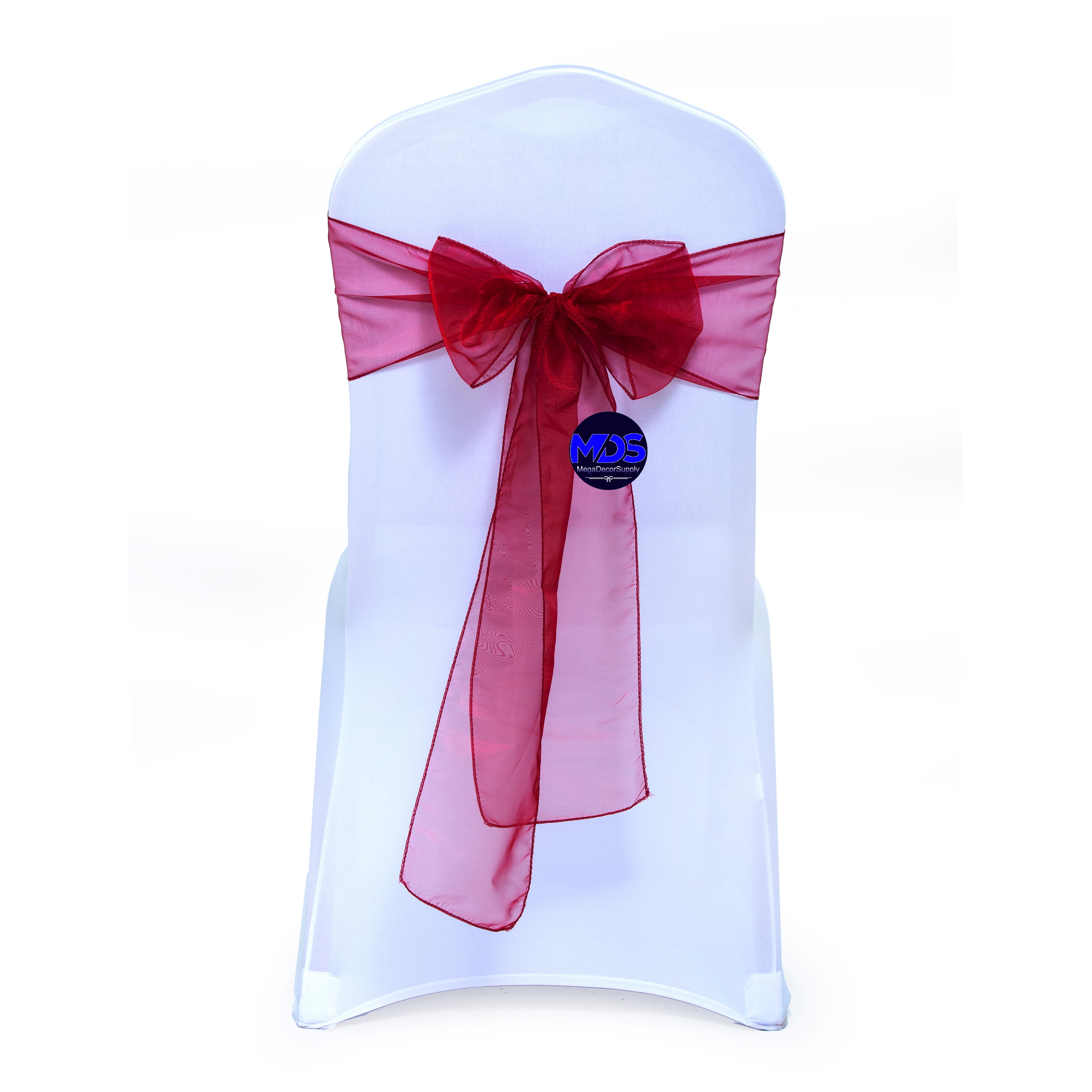 25 Organza Chair Sashes Bows Tie Knot Wedding Party Banquet Decoration FREE SHIP 