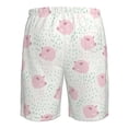 thumbnail image 6 of Kdxio Cute Pigs Pattern Mens Casual Shorts - Drawstring Summer Beach Sports Shorts for Men, 6 of 9