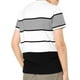 thumbnail image 3 of Camisetas para hombres INSPIRE CHIC con bloque de color, cuello redondo y mangas cortas S Negro Blanco Gris, 3 of 6