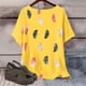 thumbnail image 5 of Puntoco Liquidación de blusas cortas para mujer, blusa de manga corta con estampado de moda para mujer, camiseta de cuello redondo, 5 of 5