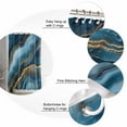 thumbnail image 5 of Abstract Marble Shower Curtain Set ，Waterproof Fabric Shower Curtains Dark Blue Gradient Gold Crack Texture Art Shower Curtains for Bathroom,Bathroom Decor 72"x84", 5 of 6