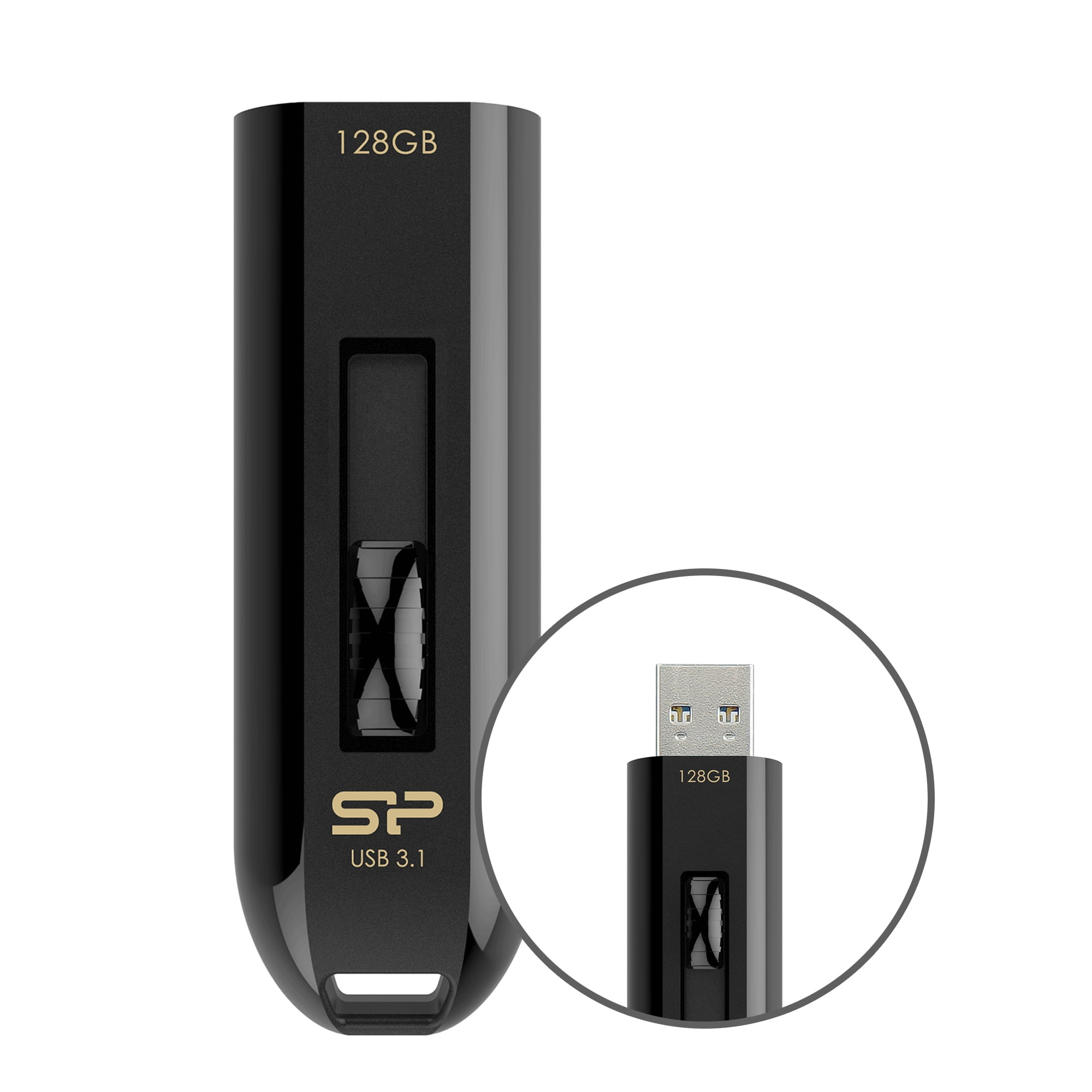 SP008GBUF3B02V1K, Silicon Power Chiavetta USB, Blaze B02, 8GB, USB 3.2,  Nero