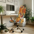 thumbnail image 3 of HELLHERO Daisy Print Office Chair Cover Stretchable, Computer Chair Slipcovers Elastic, Office Desk Chairs Covers One Piece Soft Size S, 3 of 7