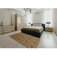 thumbnail image 4 of Ahgly Company Indoor Square Patterned Blood Night Red Area Rugs, 4' Square, 4 of 6