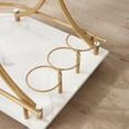 thumbnail image 5 of 2-Tier Bar Cart With 3 Wine Rack Protective Railings Gold Wine Cart Storage Shelving For Home Dining Room Living Room Kitchen, 5 of 6