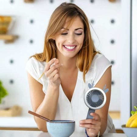 

Mini Handhold Fan Portable Rechargeable Battery Desktop Fan 3 Modes for Home Office Travel Outdoor