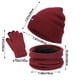 thumbnail image 3 of Conjunto de gorro, bufanda y guantes de invierno para mujer | Gorro de punto de 3 piezas, calentador de cuello y guantes para pantallas táctiles, 3 of 7