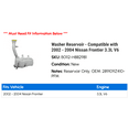 thumbnail image 2 of Washer Reservoir - Compatible with 2002 - 2004 Nissan Frontier 3.3L V6 2003, 2 of 2