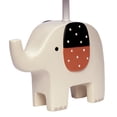 thumbnail image 3 of Lambs & Ivy Patchwork Jungle Modern Cream Elephant Lamp With Gray Shade & Bulb, 3 of 7