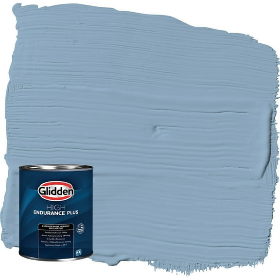 Glidden HEP Kaleidoscope / Blue Semi-Gloss Exterior Paint with Primer, 1 Quart