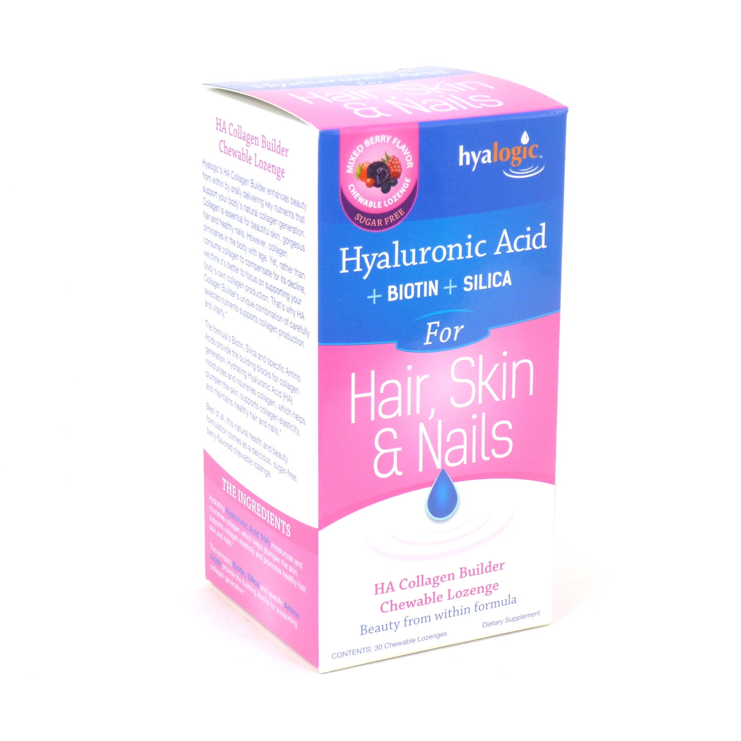 Hyalogic Hyaluronic Acid for Hair Skin and Nails Mixed Berry Flavor