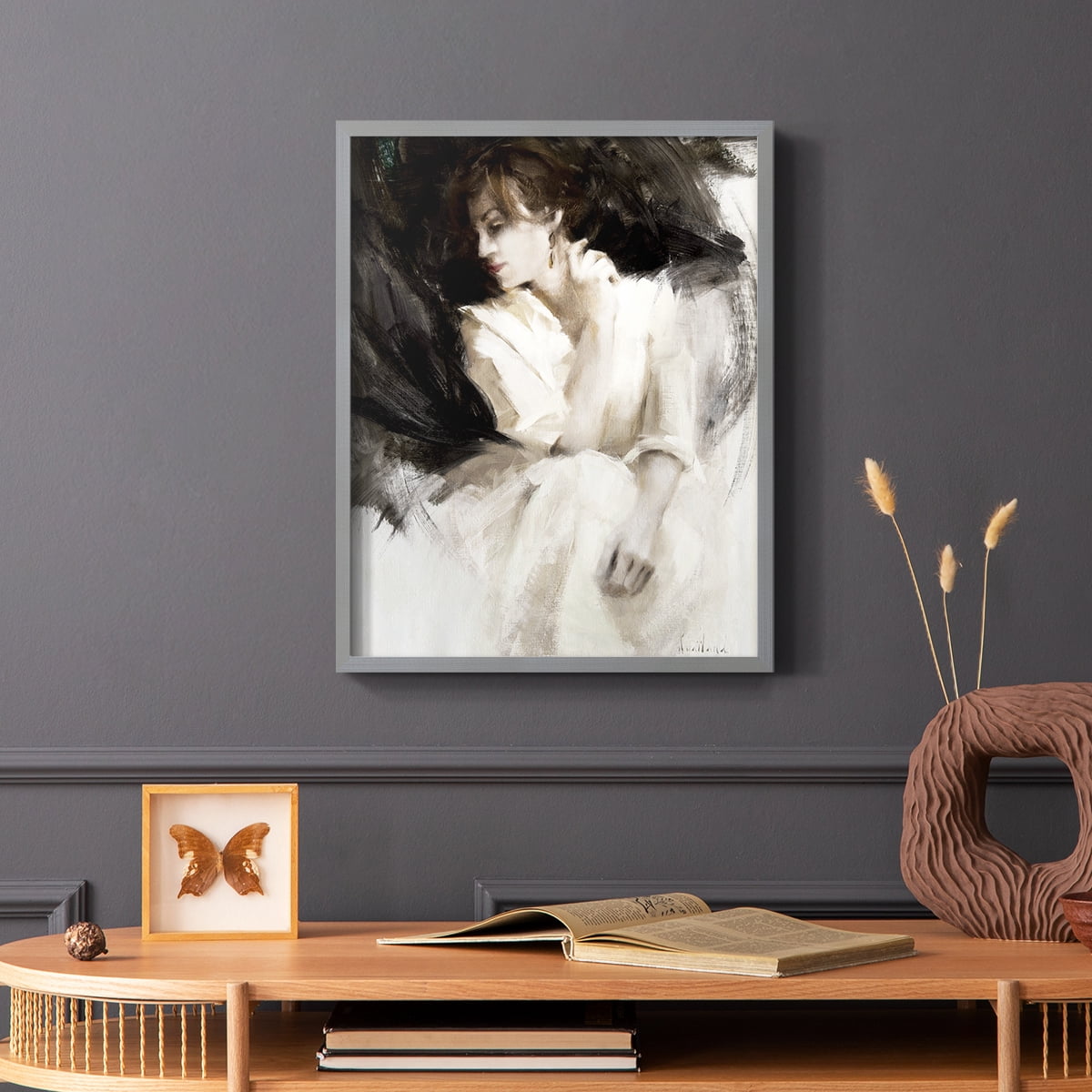 Braceo in Paper Solid Wood 11 x 14 Framed Print