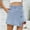 Light Blue, variant on Hvot&aat Womens Jean Skorts High Waisted Button Front Denim Skort Asymmetrical Hem Skirt Shorts Trendy Slit Mini Shorts
