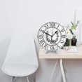 thumbnail image 3 of Elegante reloj de pared con corona francesa desgastada, silencioso, de 10 pulgadas, estilo rústico retro, decorativo para sala de estar, cocina, hogar, baño y dormitorio, 3 of 7