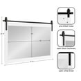 thumbnail image 3 of Kate and Laurel Skylan Modern Farmhouse Decorative Wood Framed Wall Mirror, 38 x 27, White and Black, Barn Door-Inspired Transitional Wall Hanging Mirror for Bathroom or Living Room Uses, 3 of 8
