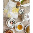 thumbnail image 4 of Yellow White Kitchen Dish Towels for Drying Dishes Set of 2, Abstract Grey Chrysanthemum Flower Floral Waffle Weave Microfiber Hand Tea Bathroom Towels Quick Dry & Absorbent Towel 15.7x23.6, 4 of 7