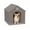 Grey, variant on Indoor Outdoor Waterproof Dog House,PP Material,Puppy Shelter with Air Vents and Elevated Floor,Sturdy Dog Kennel for Small to Large Sized Dogs, Easy to Assemble (Blue, 38.62*36.26*38.07 Inches)