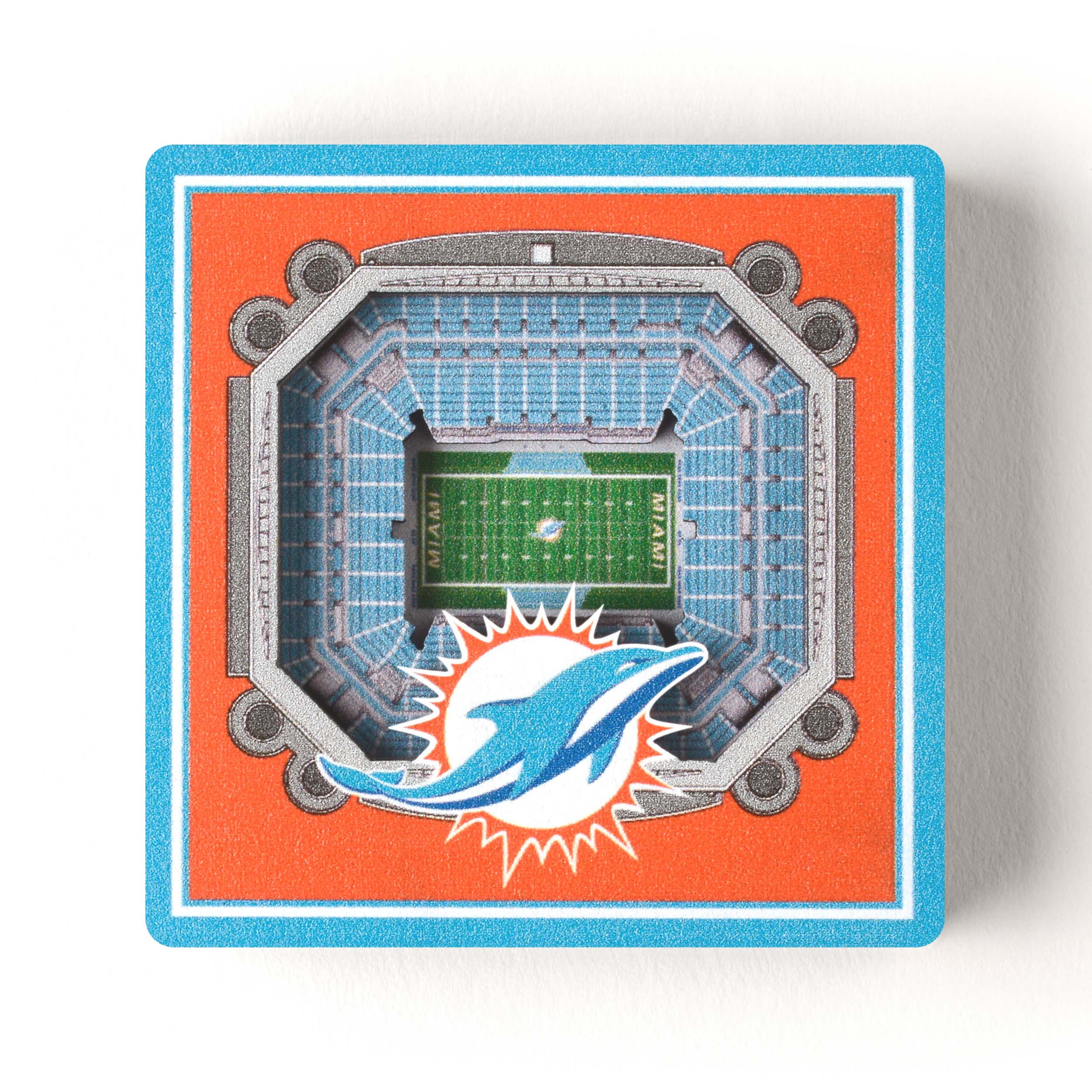 YouTheFan NFL Miami Dolphins 3D StadiumView Magnet