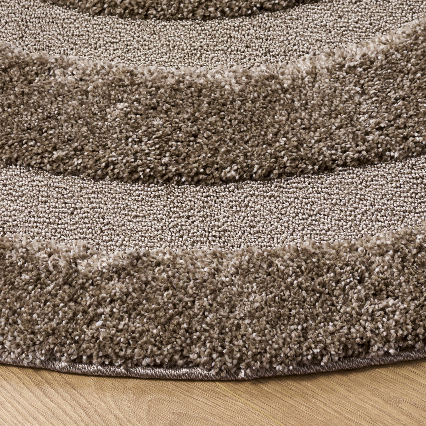 Safavieh Florida Mason Bordered Shag Area Rug, Beige, 3' x 3' Round