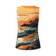 thumbnail image 6 of Goofa Serene Ocean Sunset Printed Womens Workout Tops for Women Sleeveless Yoga Shirts Athletic Running Tank Tops Sleeveless Gym Clothes Workout Apparel-Medium, 6 of 9