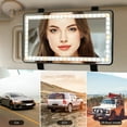 thumbnail image 2 of Yeacher Car Visor Vanity Mirror Rechargeable LED Light Mirror with 3 Light Modes 60 LEDs, 2 of 8