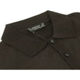 thumbnail image 2 of Mens PRINCELY Soft Merinos Wool Sweater Knits Lightweight Polo 1011-40 Brown, 2 of 10