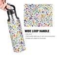 thumbnail image 4 of Yayeee 20oz Insulated Water Bottle Double Wall Stainless Steel with Flip Straw Lid, Green Wildflower Pattern, 4 of 7