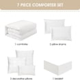 thumbnail image 4 of Nanshing Peeta 7 Piece Striped Comforter Set, White, California King, 4 of 8