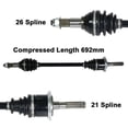 thumbnail image 2 of 2011-16 fits Can-Am Commander 800 ArmorTech Heavy Duty Front Right CV Axle Stock, 2 of 2
