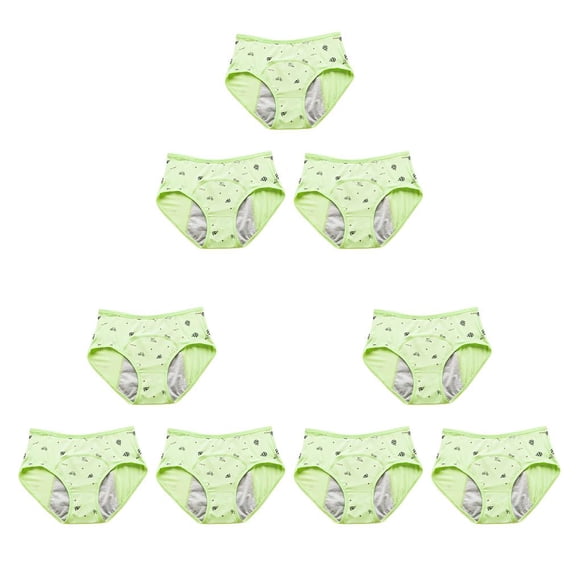 Qarigey Bragas de 3 piezas con estampado de dibujos animados para niños y niñas, ropa interior menstrual, calzoncillos, lencería para mujer Type7 NO7
