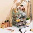 thumbnail image 4 of Sorbus Cosmetic Makeup and Jewelry Storage Case Teal Thrill 3 Large, 4 Small Drawers, 4 of 7
