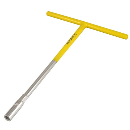

Silver Tone Yellow Metal Metric 8mm Hex Socket T Type Wrench Tool