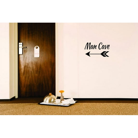 Custom Wall Decal Sticker : Man Cave Text Lettering Quote Home Decor 20x40"