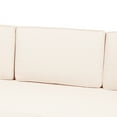 thumbnail image 5 of Edwin Mid-Century Modern Outdoor Patio Acacia Wood Sofa, Slat Design with Cushions, 73" Lounge Chair, Beige+Teak, 5 of 8