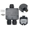 thumbnail image 3 of 3-Way Waterproof Junction Box Waterproof Ip68 Cable Connector Earth Outdoor Connection Box For Wiring Accessories, 3 of 9