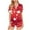 Watermelon Red1, variant on Pajamas for Women Valentine's Day Gift for Her Heart Printed Casual Lapel Button Short Sleeve Blouse And Short Pants Pajama Sets Watermelon Red