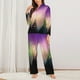 thumbnail image 2 of Balery Northern Lights Conjunto de Pijama con Estampado para Mujer, Conjunto de Dos Piezas con Manga Larga, Ropa de Dormir Suave con Bolsillos, Pijamas Cómodos-XX-Large, 2 of 7
