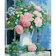 thumbnail image 2 of Motz, Peter 15x17 Black Ornate Wood Framed with Double Matting Museum Art Print Titled - Peonies, 2 of 4