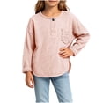 thumbnail image 2 of Bovxnpu Unisex Girls Long Sleeve Shirts Undershirts Long Sleeve Slub Cotton Base Layer Pullover Girls Tops, 2 of 7