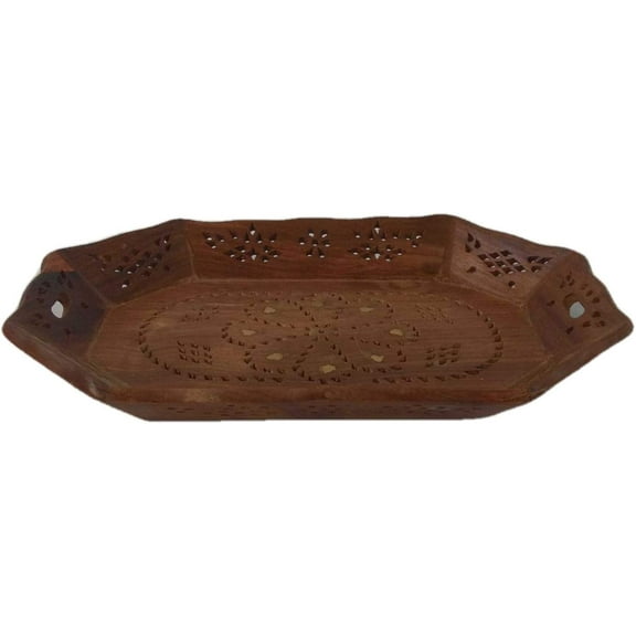 India Meets India Handicraft Wooden Serving Tray Serving Platter, Best Gifting, Made By Awarded Indian Artisan