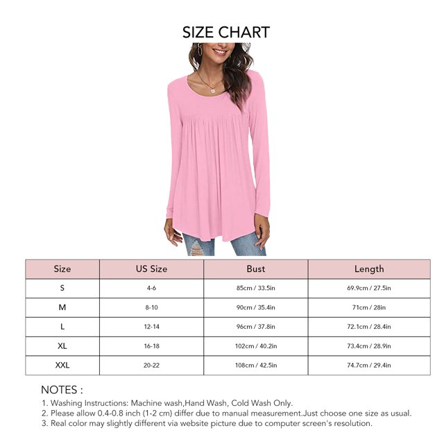 Top De Mujer, Blusa De Manga Larga Con Volantes De Color Puro De Poliéster Elástico Para Mujer, Cuello Redondo Para El Trabajo ANGGREK No