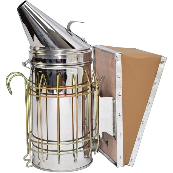 Nouveau Fumoir de Ruche en Acier Inoxydable avec Bouclier Thermique Équipement d'Apiculture